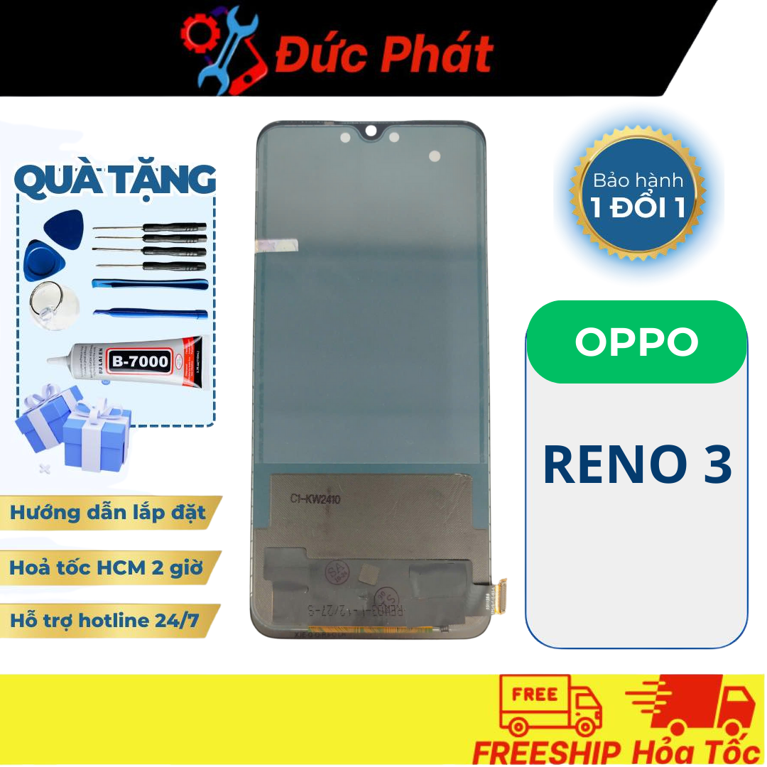 MÀN HÌNH THAY THẾ OPPO RENO 3 A91 F15 F17 A73 2020 K7 FIND X2 LITE Tặng keo dán & bộ sửa