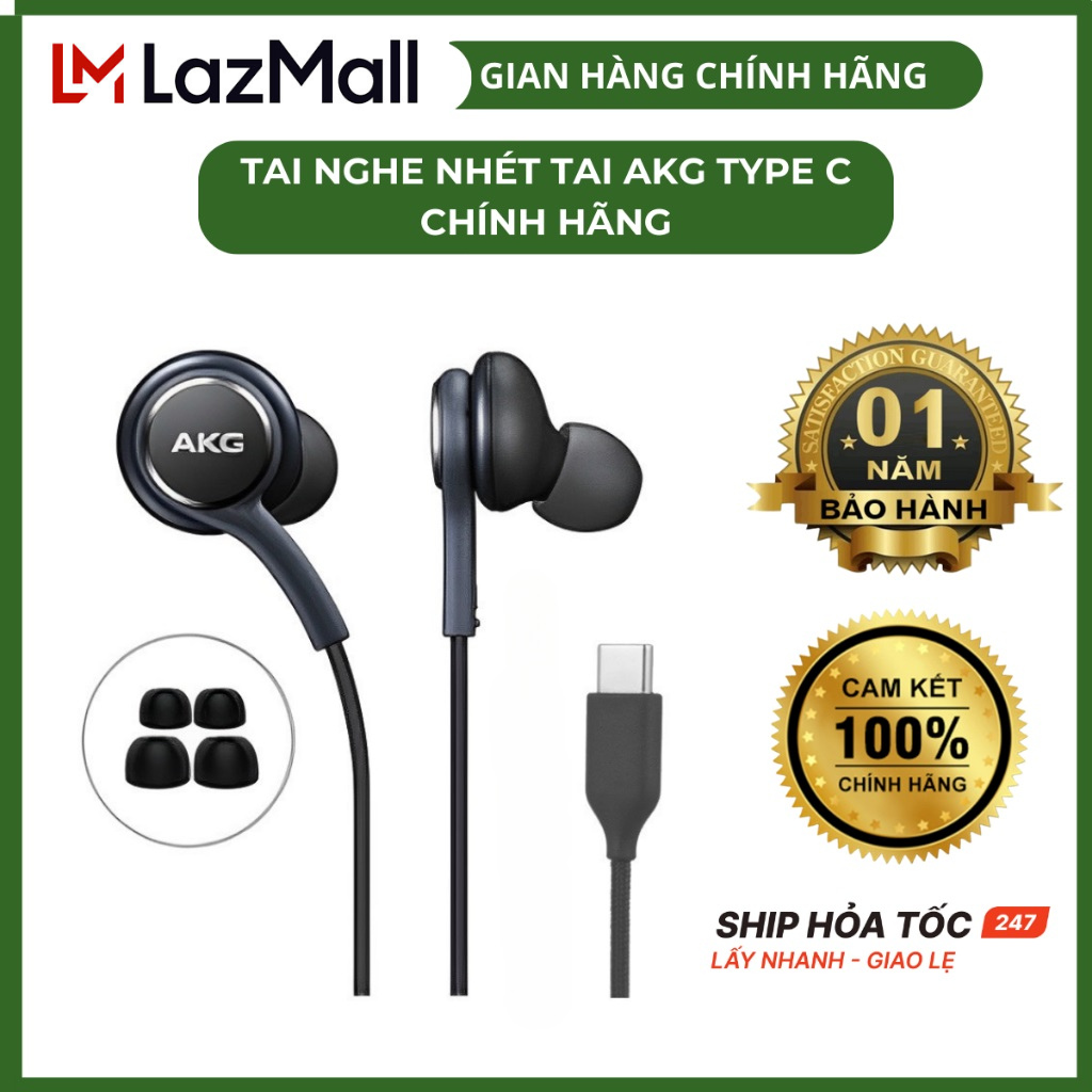   HÀNG CHÍNH HÃNG  LazMall SALE SỐC CHÍNH HÃNG .Tai nghe ZIN Samsung AKG Type-C  Galaxy Note 10 Plus  Tai nghe có dây Samsung AKG Chân Type C Note 10 Note20 S21 Âm Thanh Siêu Hay Và Cân Bằng Qua Thính Giác Của Bạn Một Âm Thanh Chất Lượng Chuyên Nghiệp. 