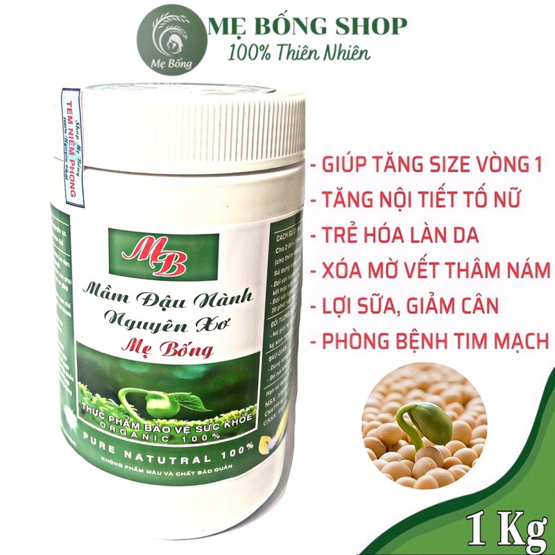 Mầm đậu nành nguyên xơ tăng vòng 1, hỗ trợ tăng cân, giảm cân_ 1kg