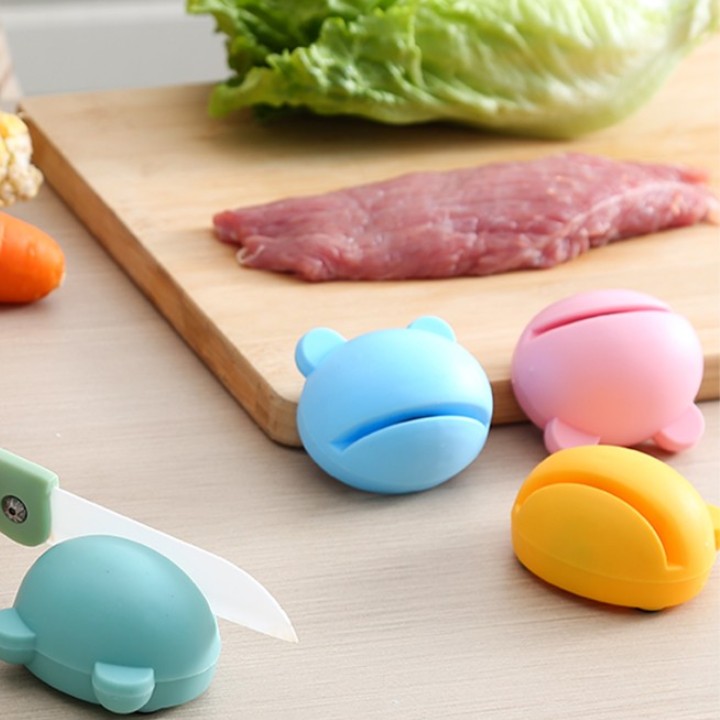 Dụng cụ mài dao mini, thiết bị mài dao thiết kế hình ếch tiện dụng cho nhà bếp