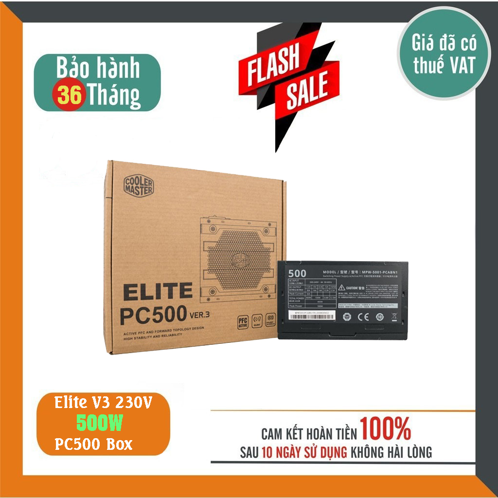 Nguồn máy tính Cooler Master Elite V3 230V PC500 Box - 500W