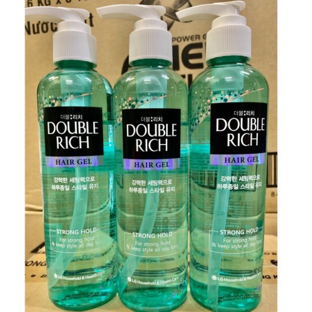 GEL tạo kiểu và giữ nếp tóc mạnh Double Rich 250 ml