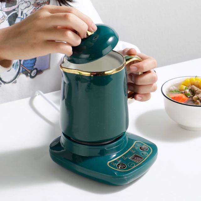 ( SaLe 50% ) Mua Cốc Chưng Yến Điện Mini - Cốc Chưng Yến Cốc Hầm Đa Năng Thiết Kế Nhỏ Gọn Tiện Lợi An Toàn Sang Trọng Thanh Lịch Bộ Cốc Sứ Gồm 4 Chức Năng Đun Nấu Chính, Chưng yến Trà Hoa Hầm Cháo Ninh Đồ Ăn