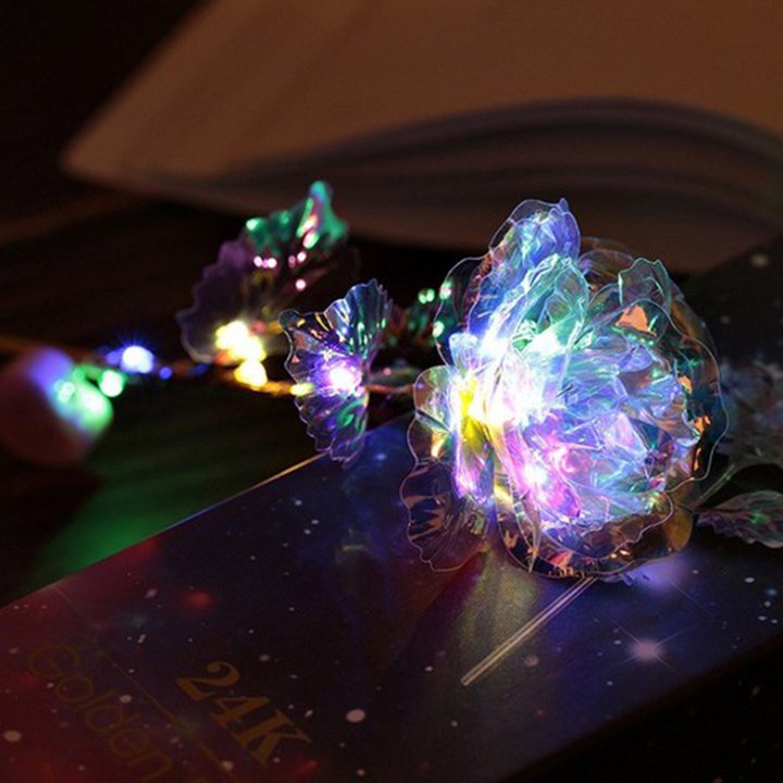 Hoa hồng galaxy phát sáng không chân