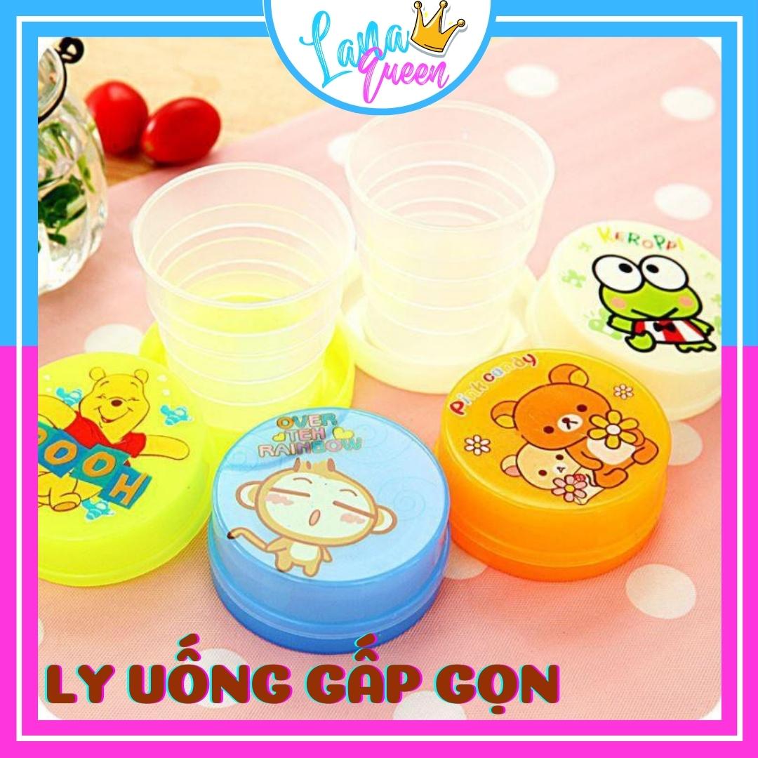 Cốc Gấp Gọn Silicon Đa Năng Thông Minh Tiện Lợi Cho Bé Uống Nước Ly Gấp Gọn Du Lịch Dễ Thương Có Nắp - LANA QUEEN0