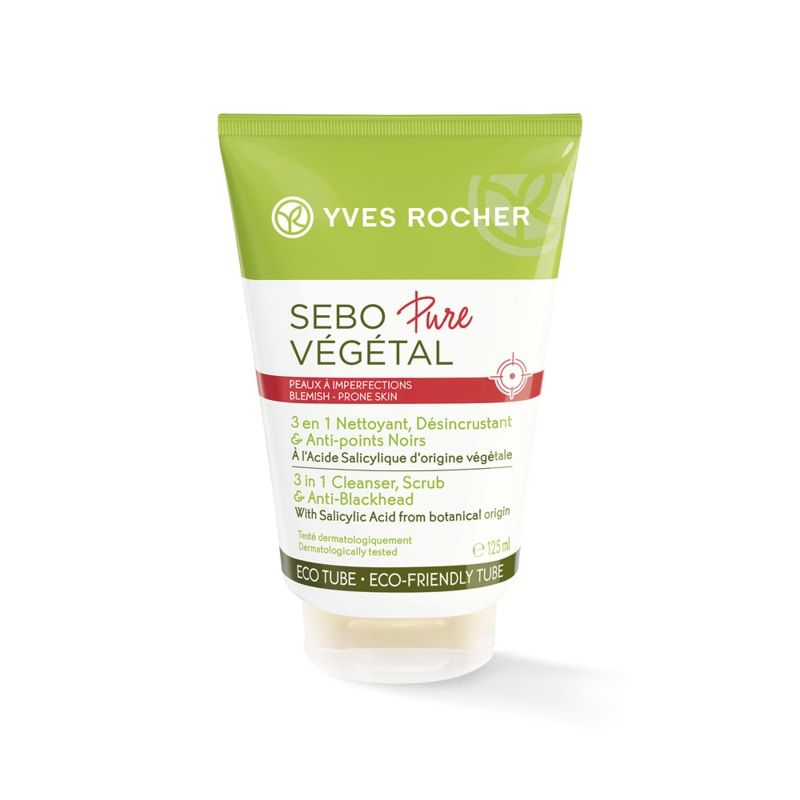 Sữa rửa mặt yves rocher cho da mụn 2 in 1 125ml mẫu mới