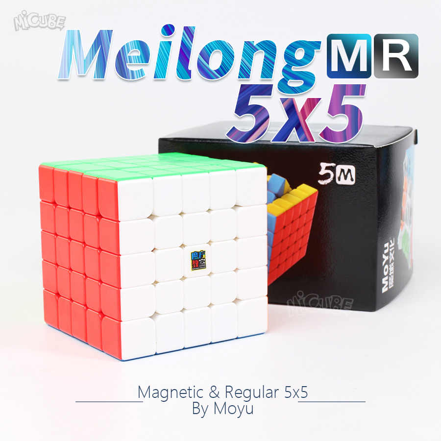 Rubik 5x5 Nam Châm Từ Tính Moyu Meilong 5M Stickerless - Bản Cao cấp trơn mượt nhanh