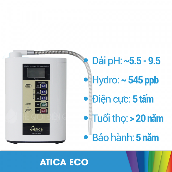 Máy lọc nước ion kiềm atica eco chính hãng nhập khẩu từ nhật bản