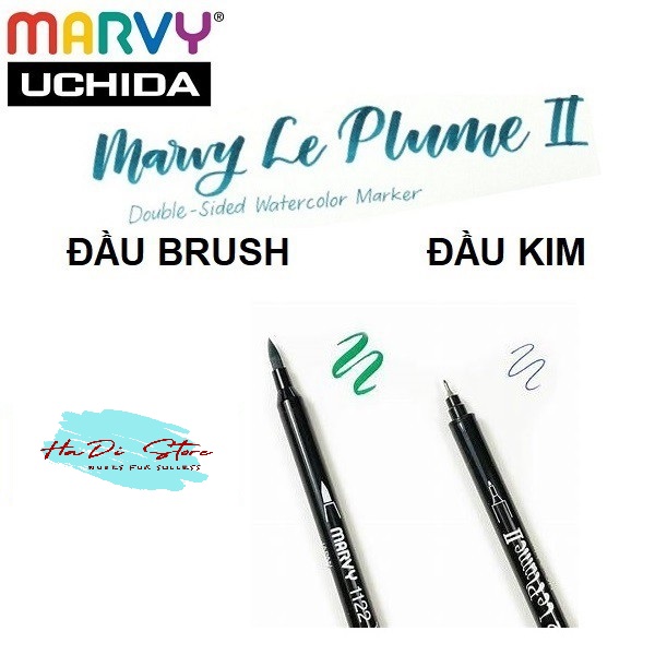 Bút brush marker MARVY UCHIDA LE PLUME II bản màu mới pastel (Mã SP:MV-B-LePlumePastel)