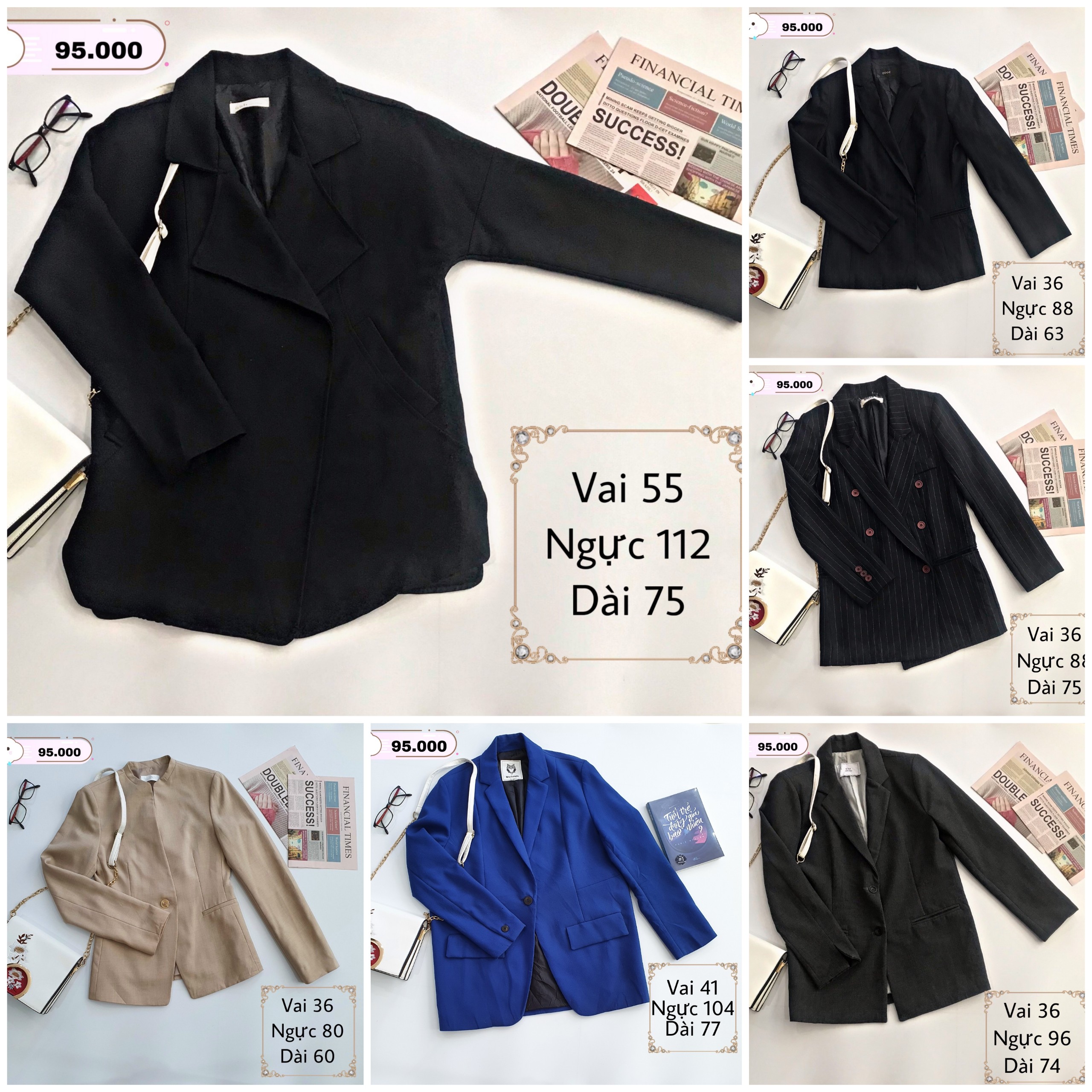 Vest, blazer nữ đồng giá 95k