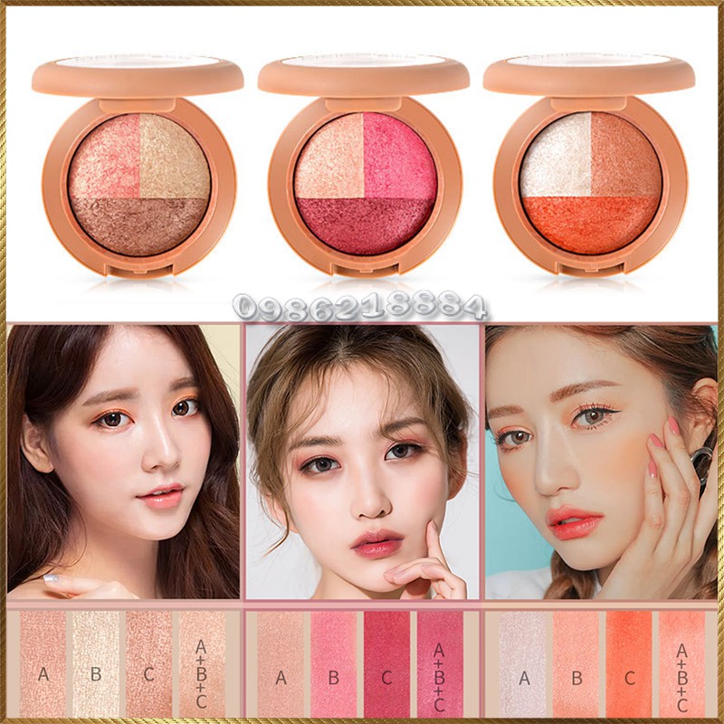 Phấn mắt 3 ô màu meikogee mkg3