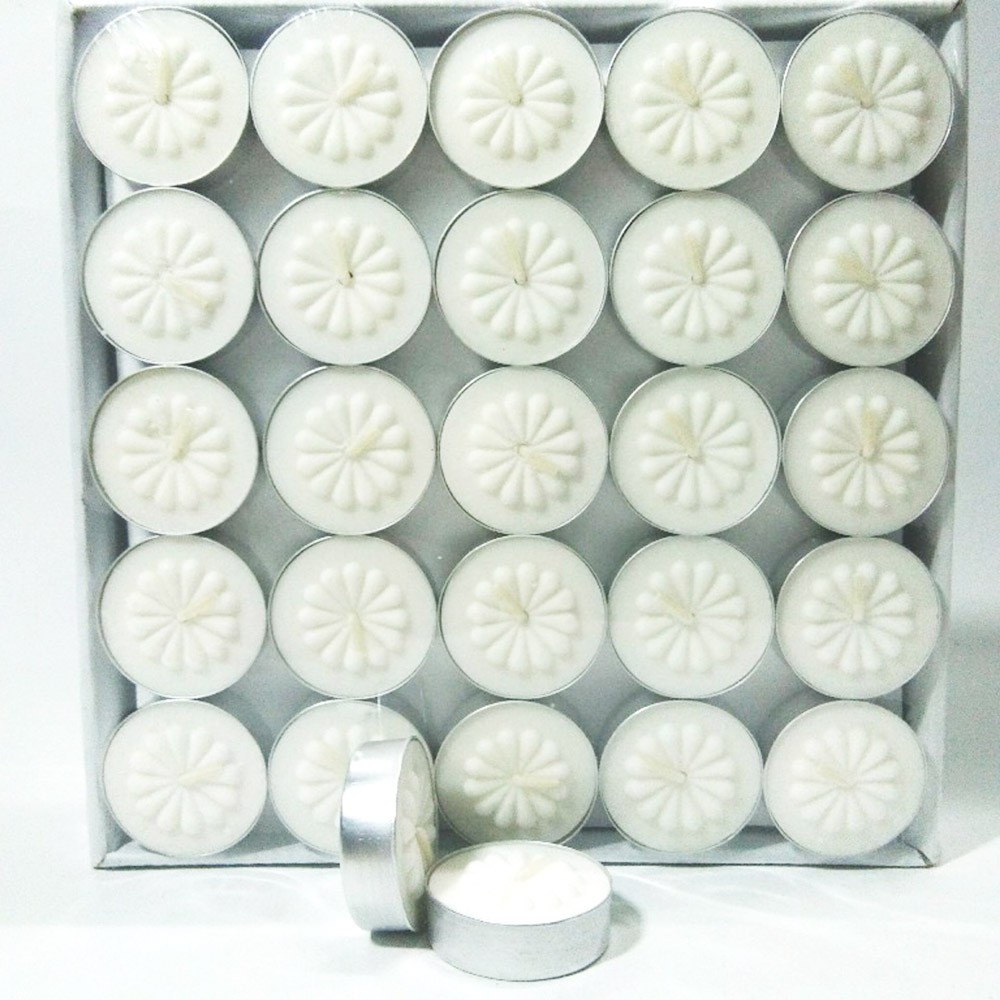 Nến Tealight hoa mai 100 viên 2h không mùi không khói