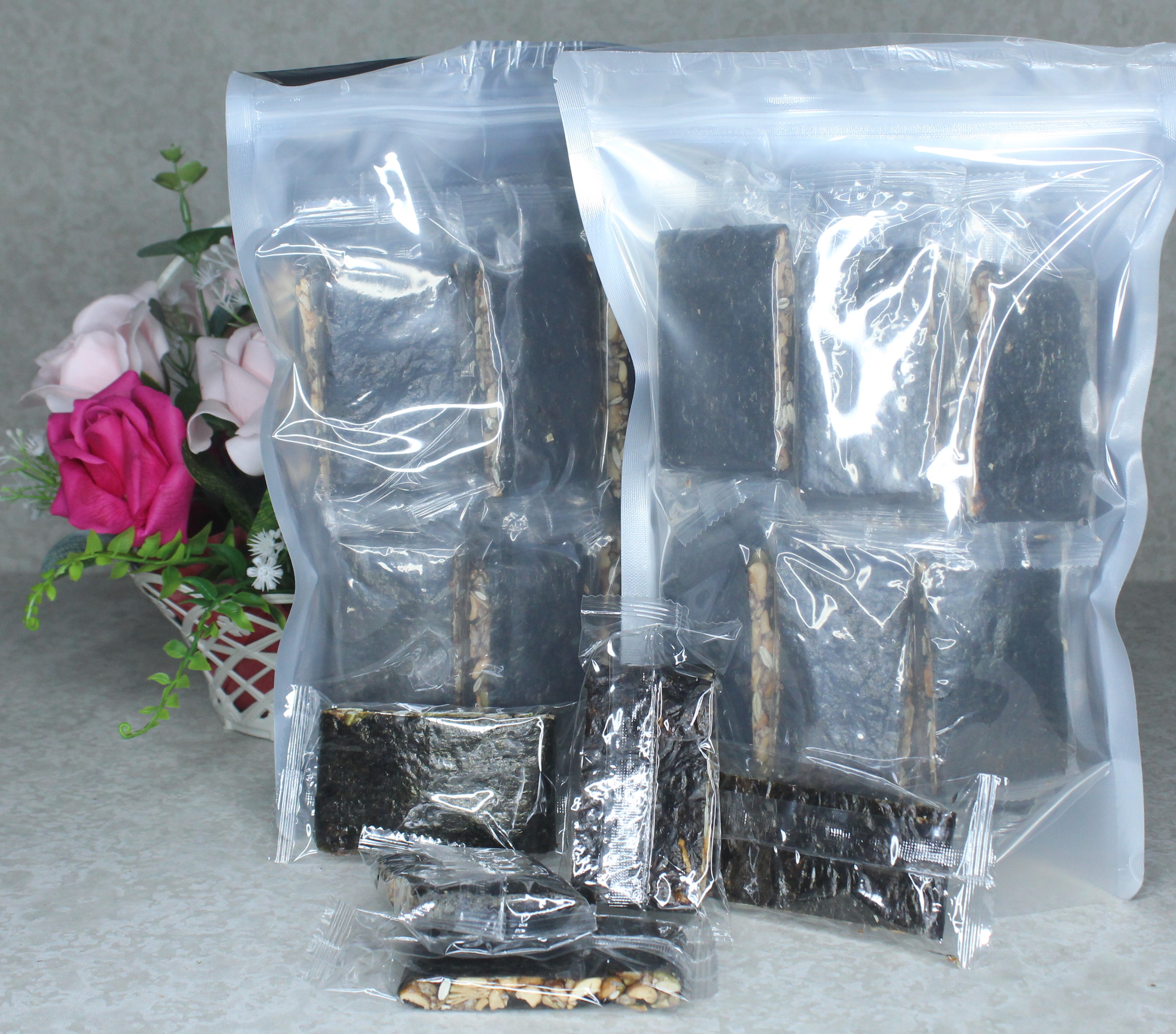 RONG BIỂN KẸP HẠT DINH DƯỠNG- BAO BÌ TỪNG MIẾNG, THƠM NGON 500-1KG