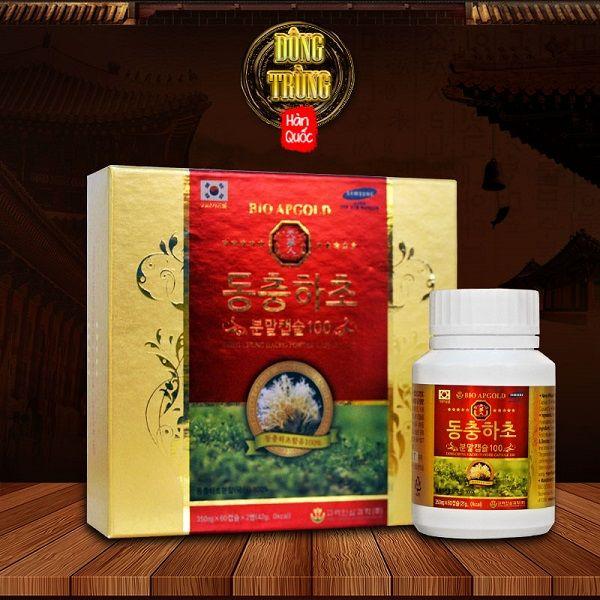 Đông trùng hạ thảo dạng viên nhộng của Hàn Quốc hộp 2 lọ x 50 viên