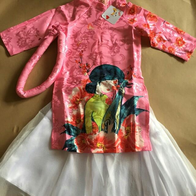 Set áo dài cách tân mẹ và bé