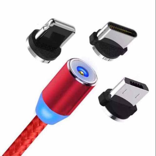 Cáp sạc từ nam châm hít Type C 3 đầu
