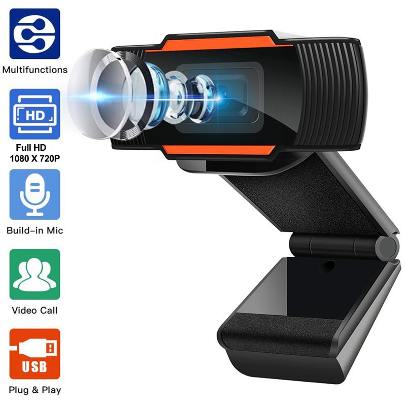 Camera kẹp màn hình máy tính okila - webcam kẹp màn full hd 720p có micro webcam máy tính laptop livestream có mic full hd pc gaming 720p high solution, bảo hành 6 tháng