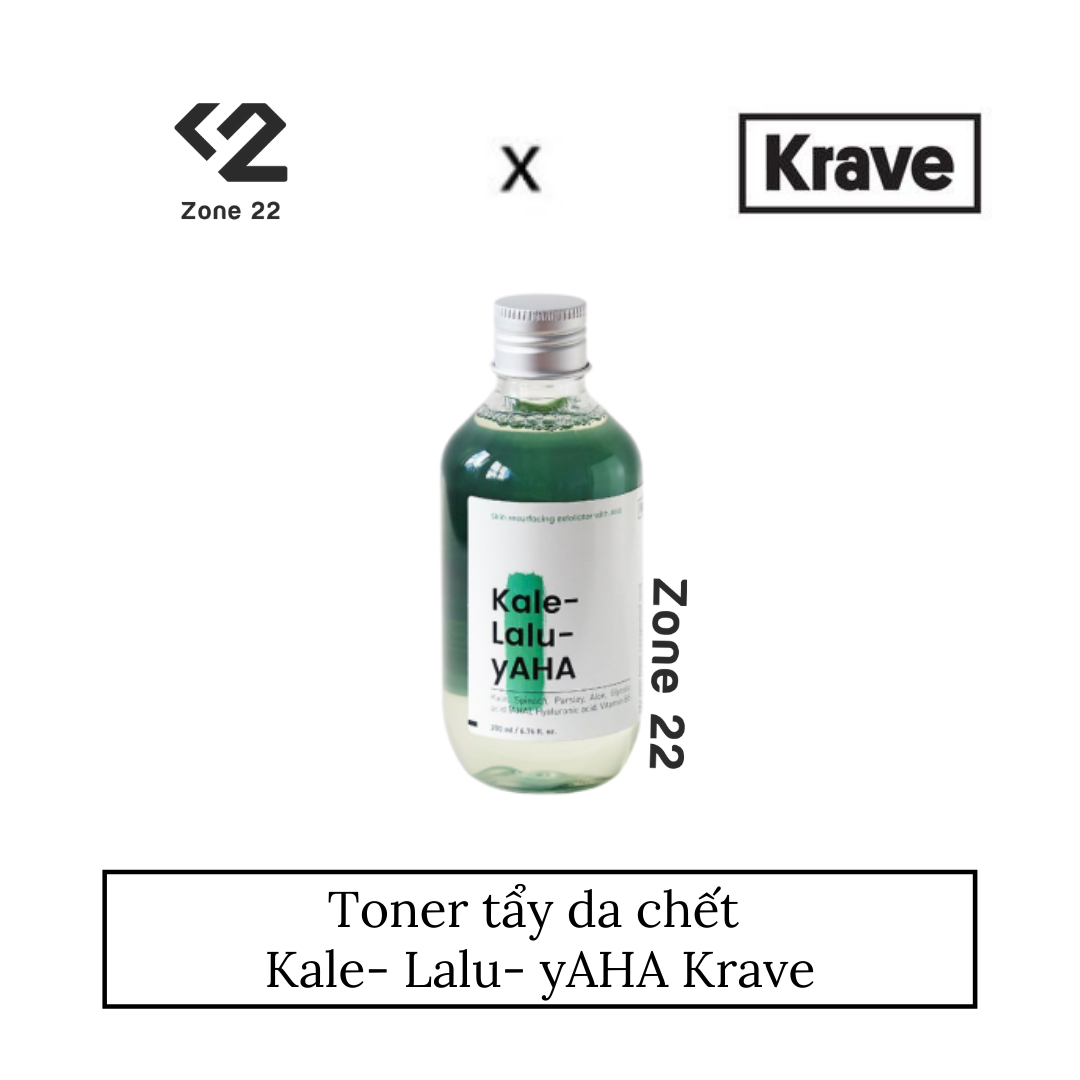 [HCM][ZONE22]Toner tẩy tế bào chết Krave Beauty Kale-Lalu-Yaha