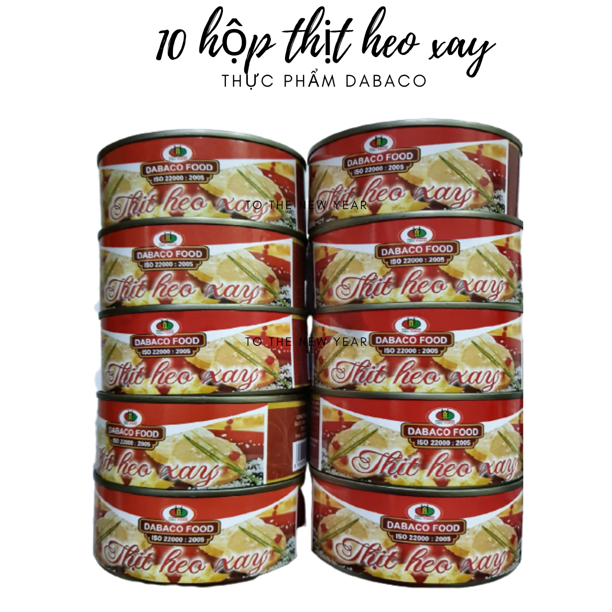 Thịt heo xay chế biến sẵn 10 hộp cất tủ ăn liền đủ dinh dưỡng tiện lợi mùa dịch covid dòng đồ hộp của Công ty Thực phẩm Dabaco - Loriket mark