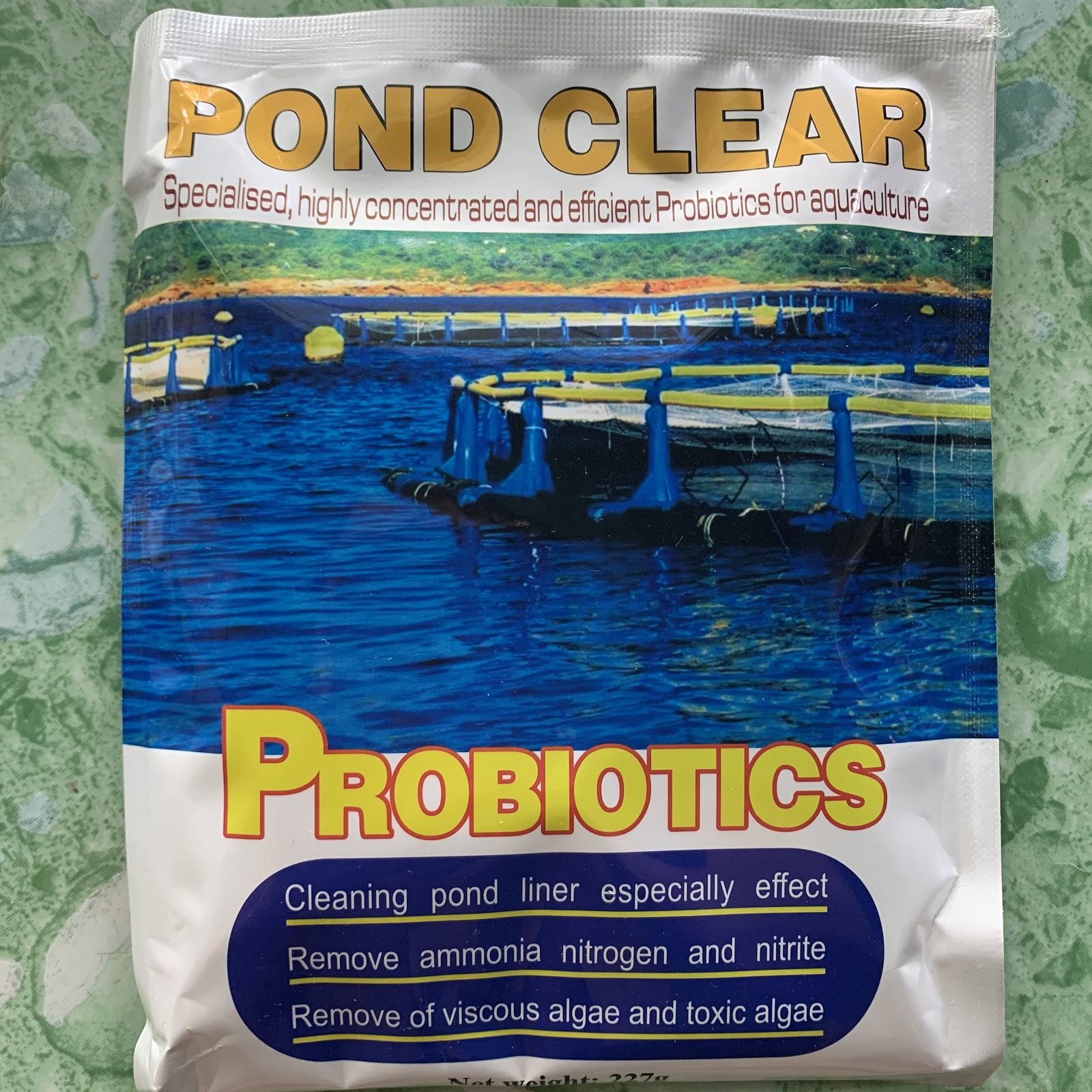 Pond Clear vi sinh xử lý nhớt bạt diệt tảo và khử khí độc dùng cho nuôi trồng thủy sản