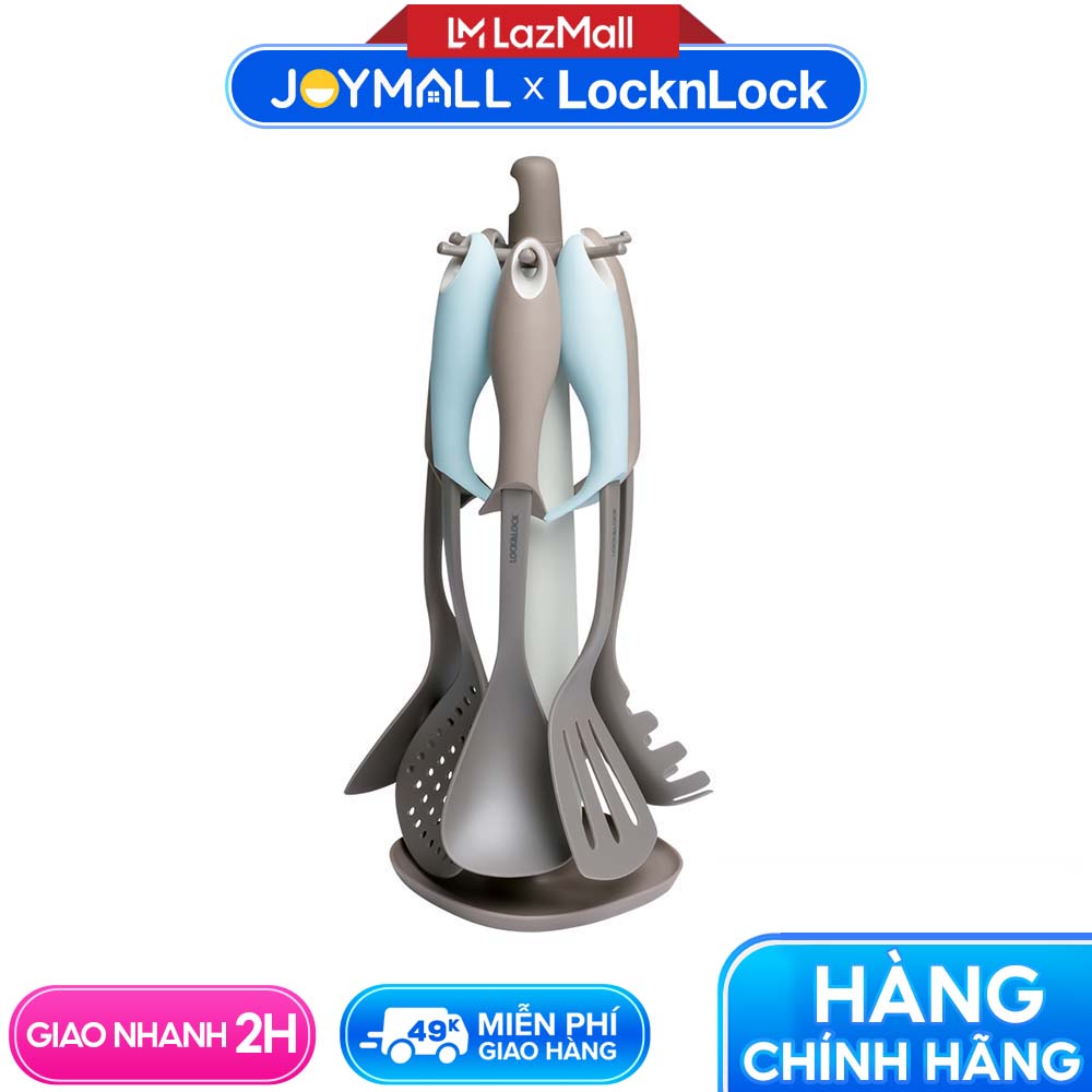 Bộ dụng cụ nhà bếp 7 món Lock&Lock CKT415- Hàng chính hãng, chất liệu nhựa PP chống trầy xước chịu nhiệt 210 độ, tay cầm mềm- JoyMall