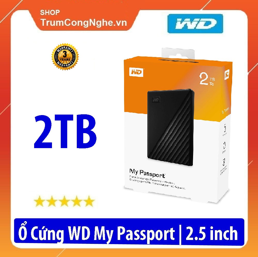 Ổ cứng di động HDD Western Portable 2TB My Passport