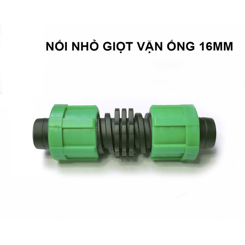 10 Nối nhỏ giọt vặn ống 16mm - Kết nối dây nhỏ giọt 16mm khớp nối ren vặn