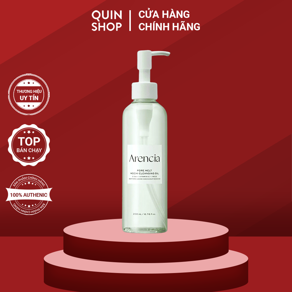 Dầu Tẩy Trang Cho Da Nhạy Cảm Arencia Pore Melt Mochi Cleansing Oil