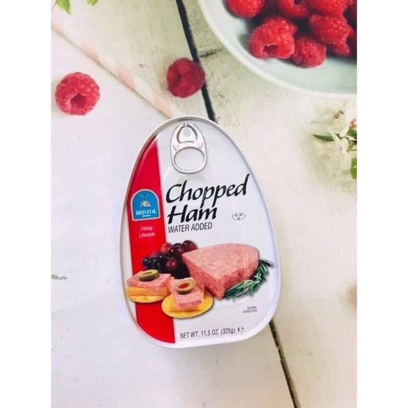 Thịt ham xắt nhỏ chopped ham bristol 325g - usa