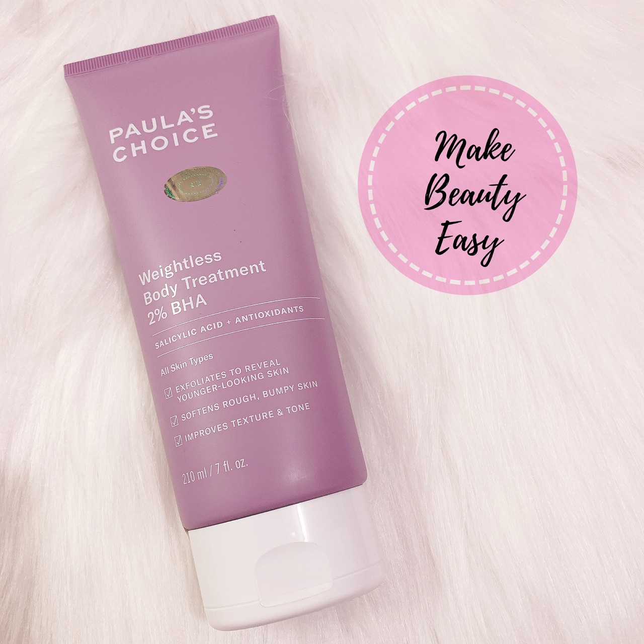 [HCM]Kem dưỡng thể hỗ trợ giảm vấn đề về lỗ chân lông chứa 2% BHA Paulas Choice Weightless Body Treatment 2% BHA 210ml