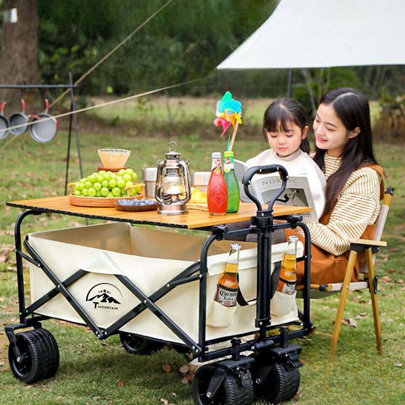 Xe đẩy hàng gấp gọn du lịch cắm trại camping thương hiệu tmoutain – xe kéo hàng dã ngoại gấp gọn đa năng sức chứa 100kg gấp gọn siêu nhỏ - dcp16