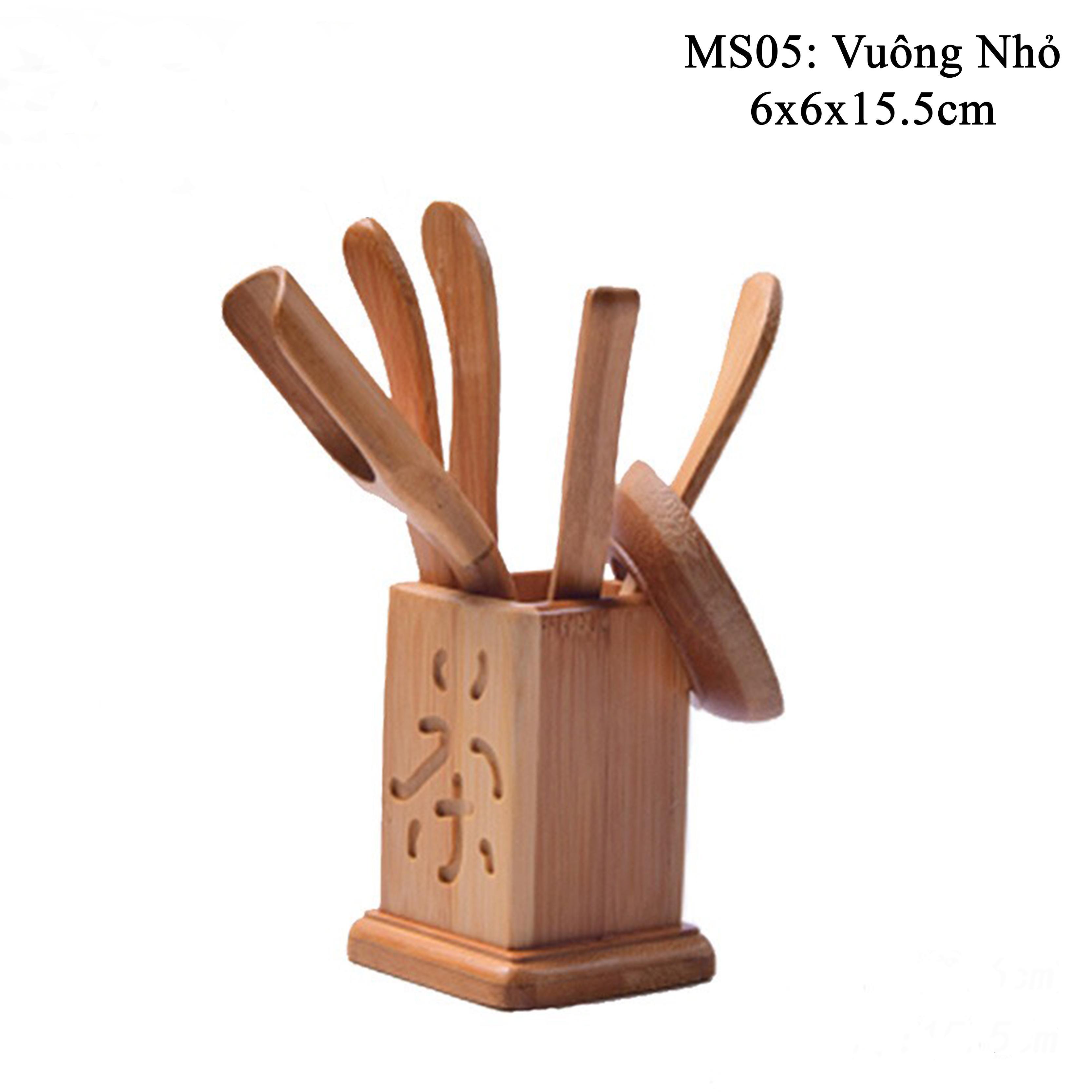 Bộ dụng cụ trà đạo 6 món ống đựng hình vuông nhỏ - MS05