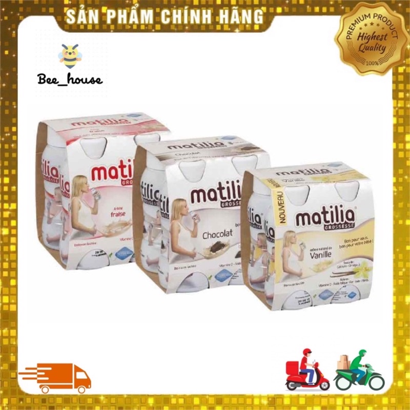 Sữa Matilia Pháp các vị thơm ngon bổ dưỡng cho mẹ bầu 𝐁𝐞𝐞𝐡𝐨𝐮𝐬𝐞