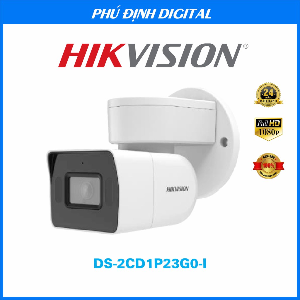 [SIÊU RẺ ] Camera IP Quay quét hình trụ  2MP kèm mic thu âm  Hikvision mã  DS-2CD1P23G0-I thế hệ mới -Bảo hành 24 tháng