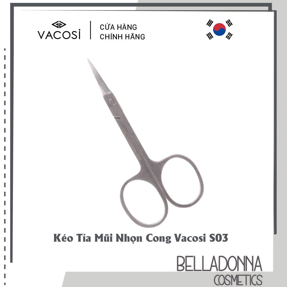 Kéo Tỉa Mũi Nhọn Cong Vacosi Curved Scissors S03