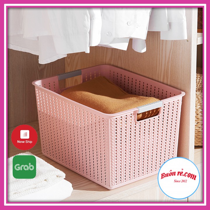 Rổ đan 3 size đa năng nhựa việt nhật – rổ đan mây đựng đồ tiện lợi – buôn rẻ 01262