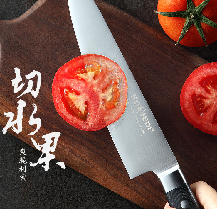 Dao đầu bếp đa năng tiêu chuẩn Châu Âu sản xuất nội địa Trung Quốc lưỡi dày 2,5mm