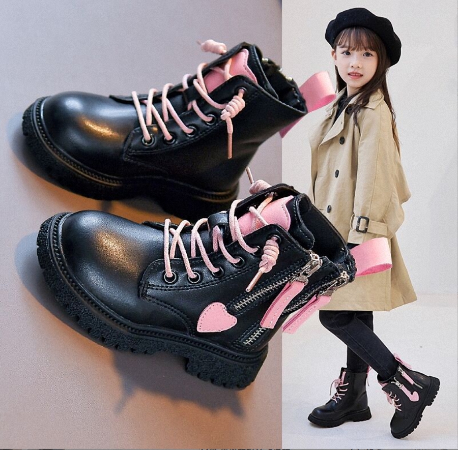 Giày Boot da mềm cho bé gái tuổi phong cách hàn quốc - BB249