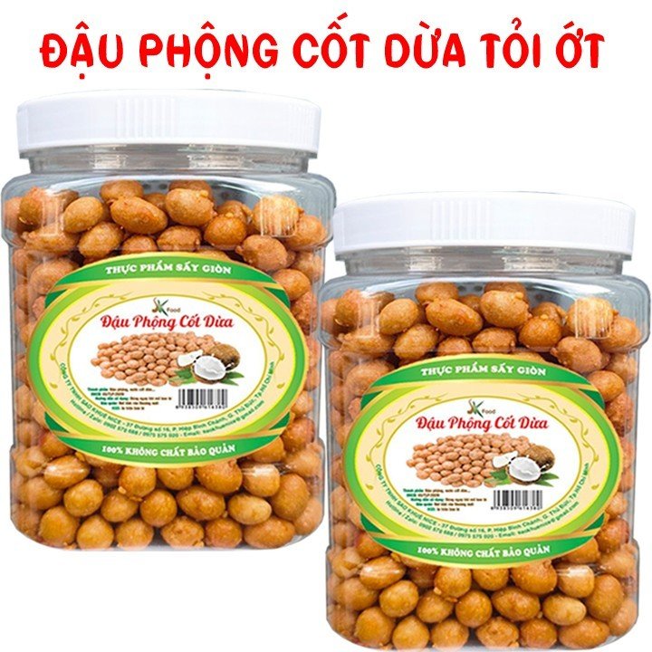 1kg đậu phộng cốt dừa tỏi ớt giòn ngon SK FOOD
