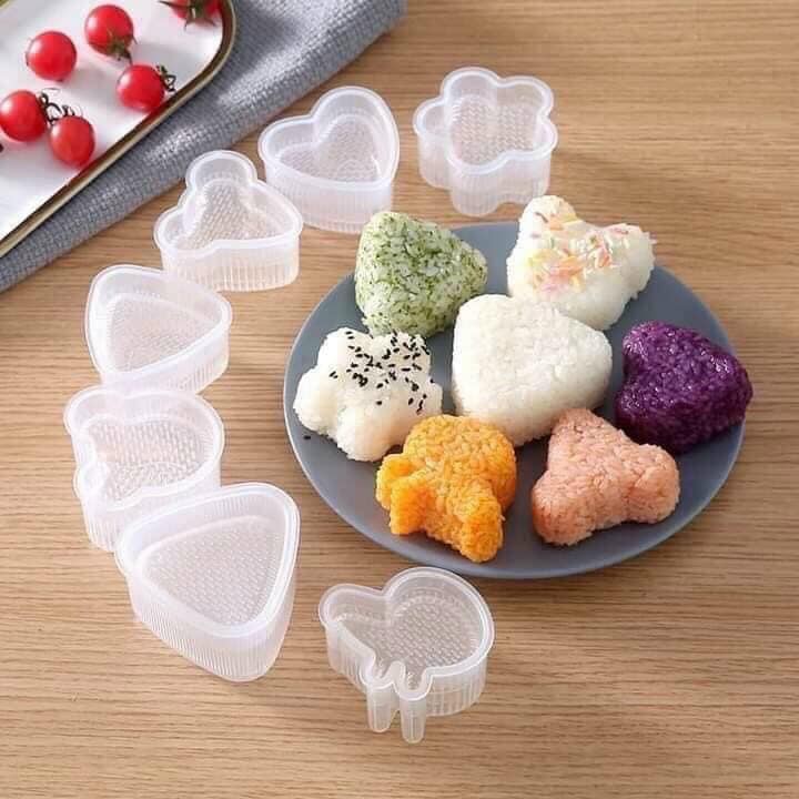 Sét 7 khuôn làm cơm cuộn, Ép cơm, ép trứng,ép thạch, làm bánh nướng