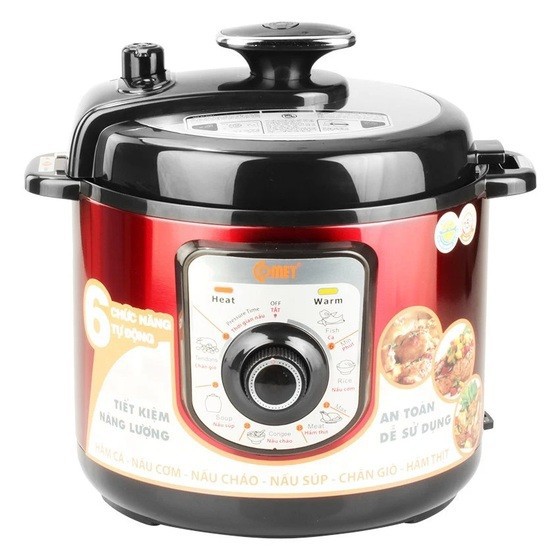 Nồi áp suất điện đa năng comet cm6160 - 5 lít công suất 1000w