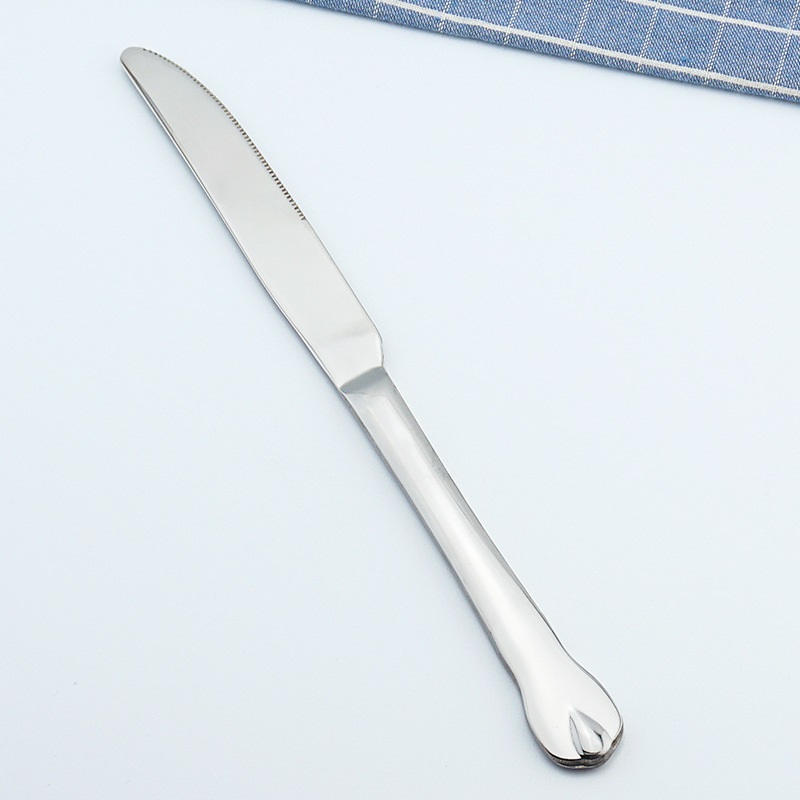 Bộ dao dĩa thìa ăn bít tết ionx 304 cao cấp 4 món sáng bóng bền đẹp (cán giọt nước)