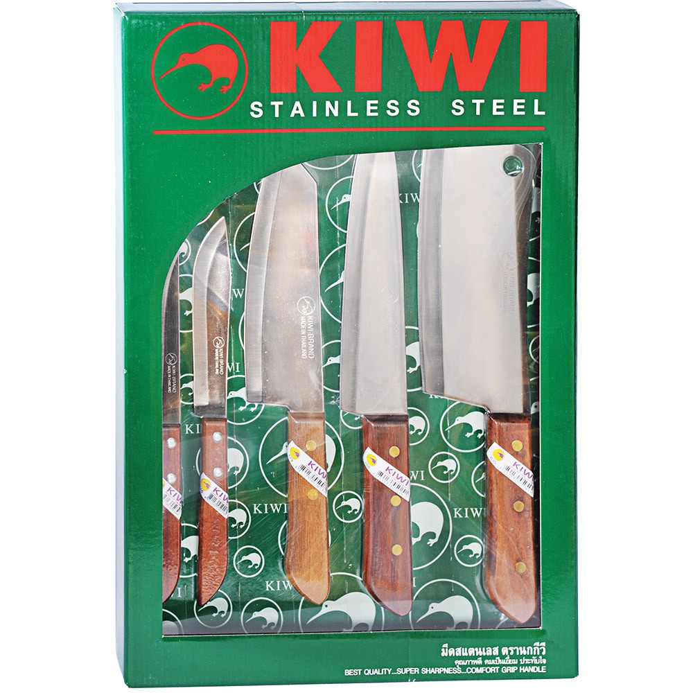 Bộ 5 dao kiwi cán gỗ tiện lợi W5W nhập khẩu Thái Lan