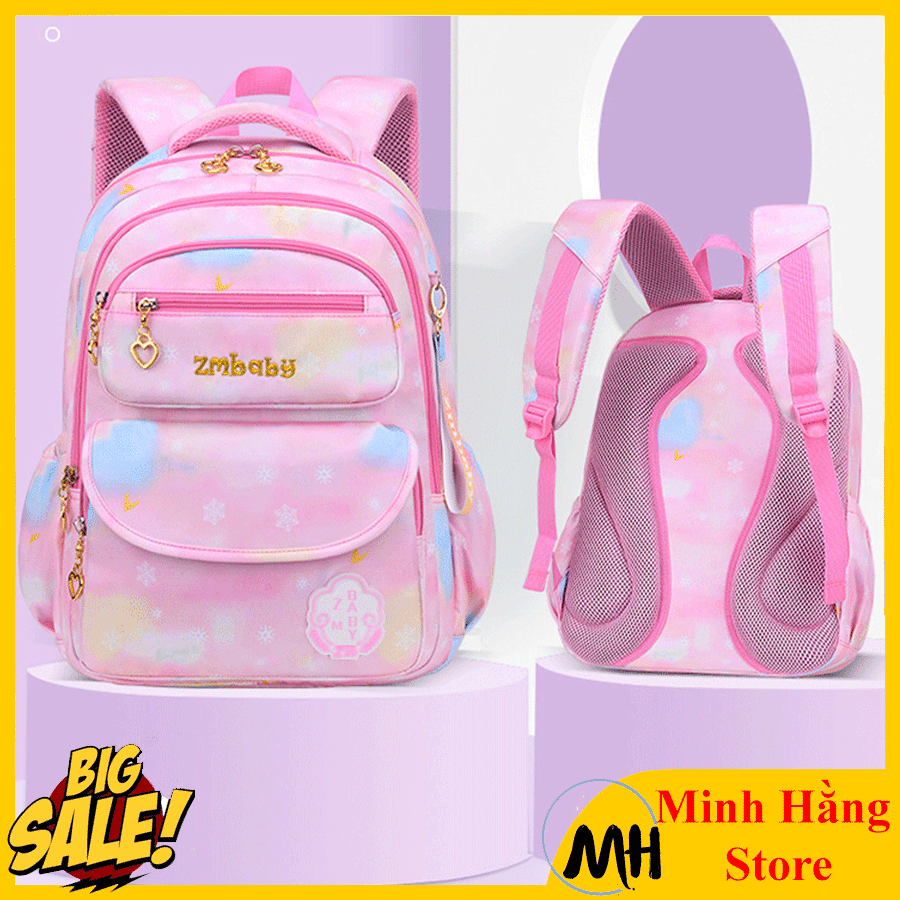 [LOẠI 1-XẢ GỐC] BALO CHỐNG GÙ CAO CẤP CHO BÉ GÁI CẤP 1-2-3, Ba lô cặp sách nhiều ngăn chống thấm tiểu học trung học