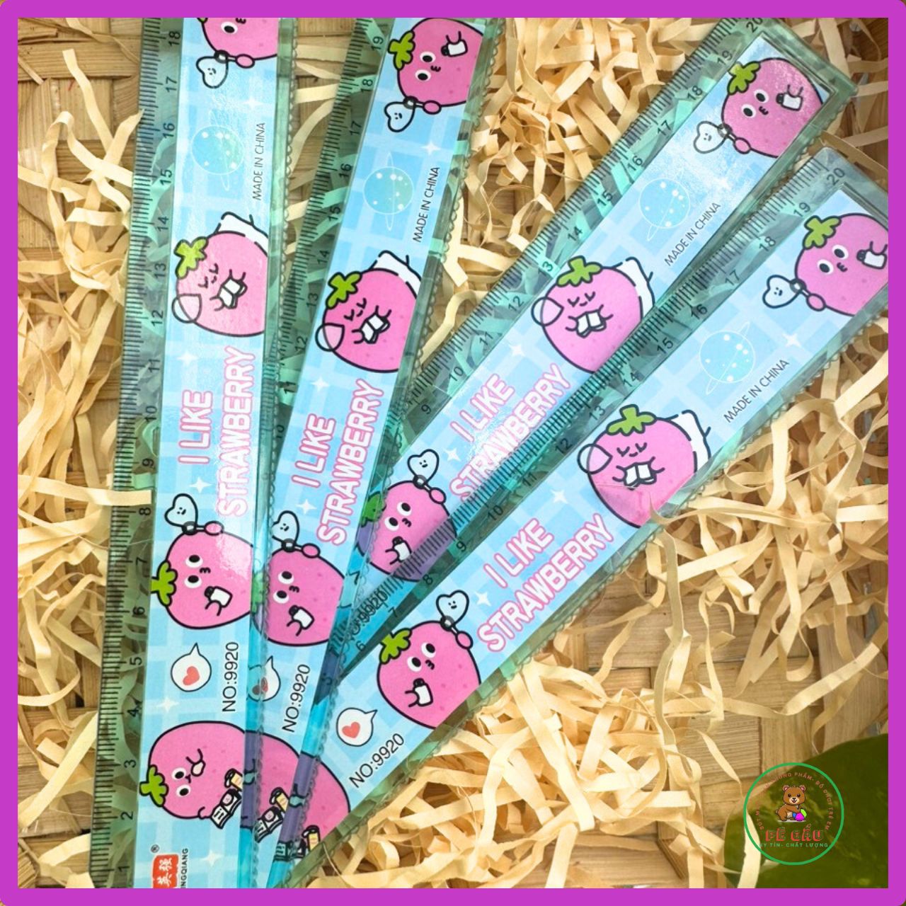 Thước kẻ học sinh 20cm nhiều mẫu cute dễ thương - dụng cụ học tập - pé gấu