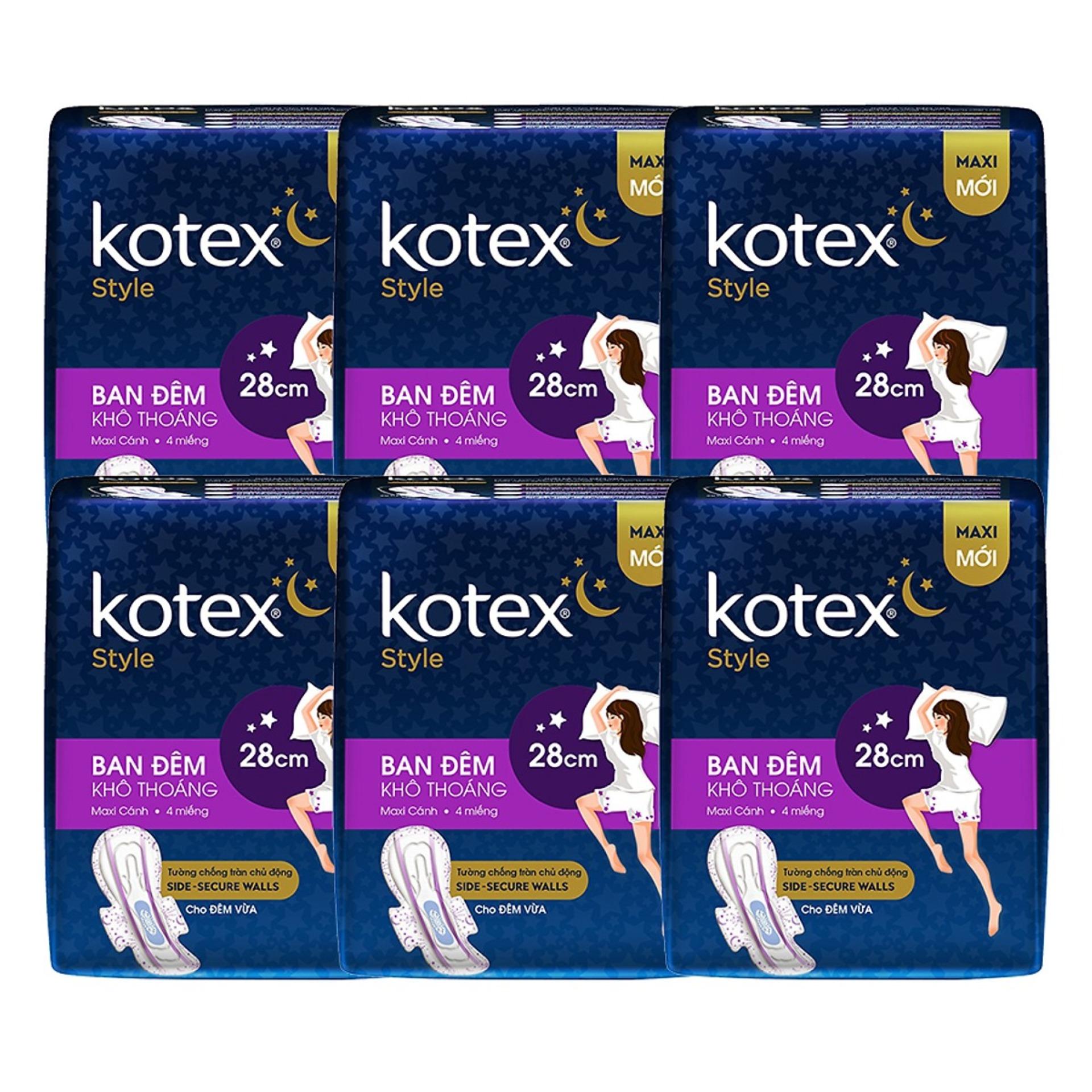 Bộ 8 Gói Băng Vệ Sinh Kotex Style LST Cánh Đêm 28cm