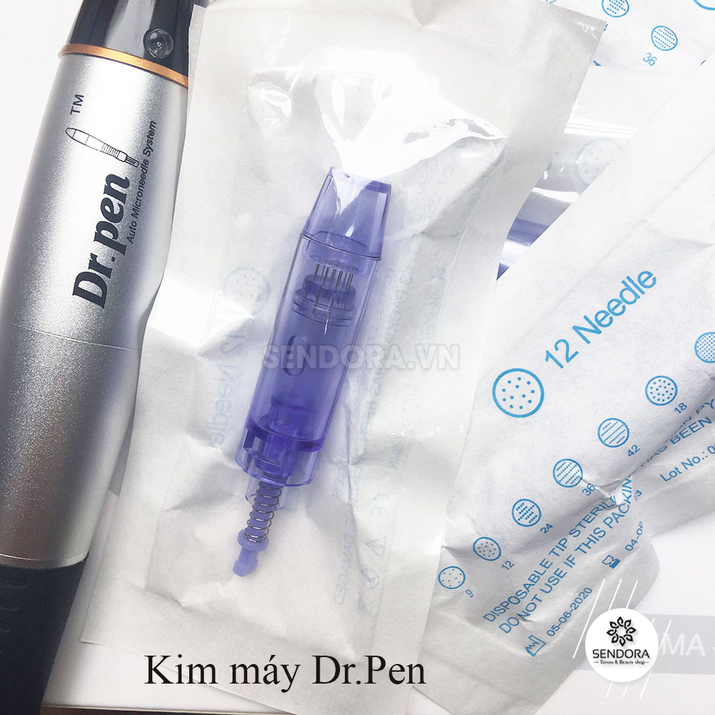 Đầu kim xanh nano, kim 12, kim 36 cho máy phi kim, lăn kim Dr. Pen