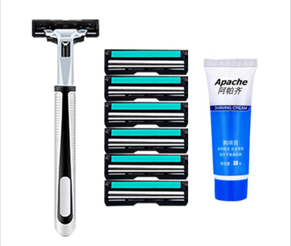 SET DAO CẠO RÂU + 36 LƯỠI DAO CẠO THAY THẾ + 1 TUÝT KEM TẠO BỌT