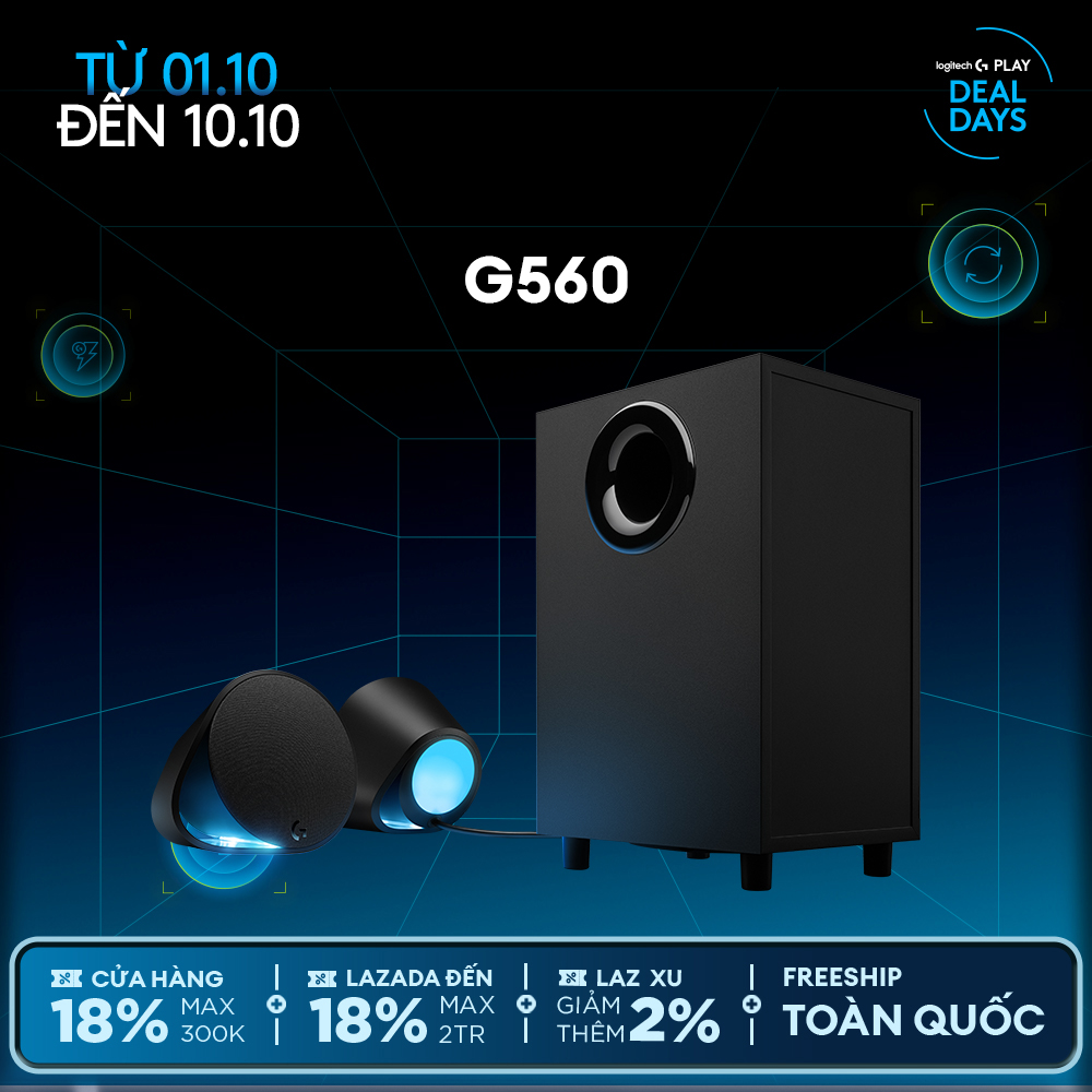Loa chơi game máy tính logitech g560 lightsync