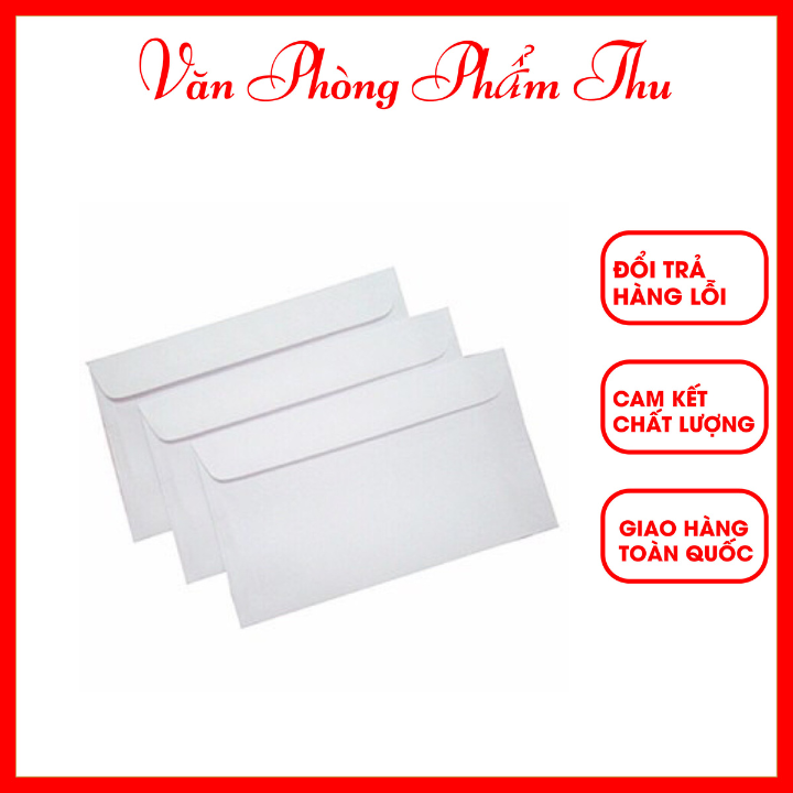 Bao bì thư trắng 12 x 18 - 12 x 22 định lượng 100 - xấp 100 cái